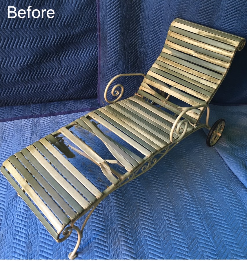 Before vinyl strap replacement
