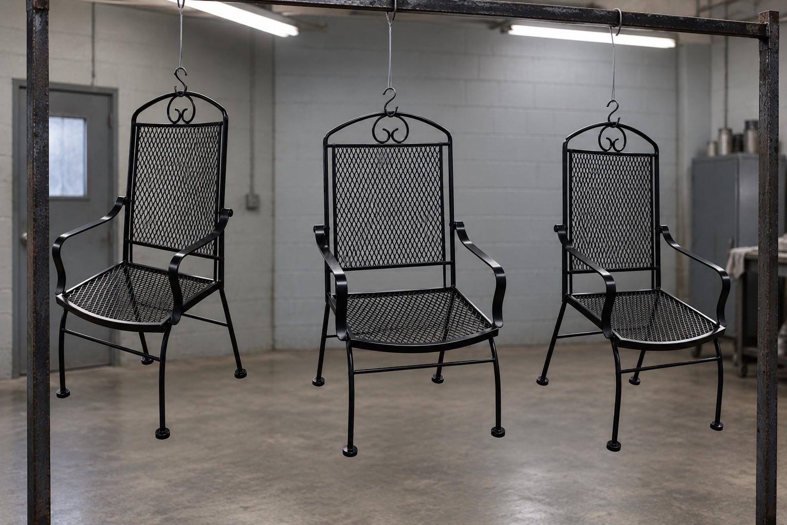 Refinished patio furniture frames