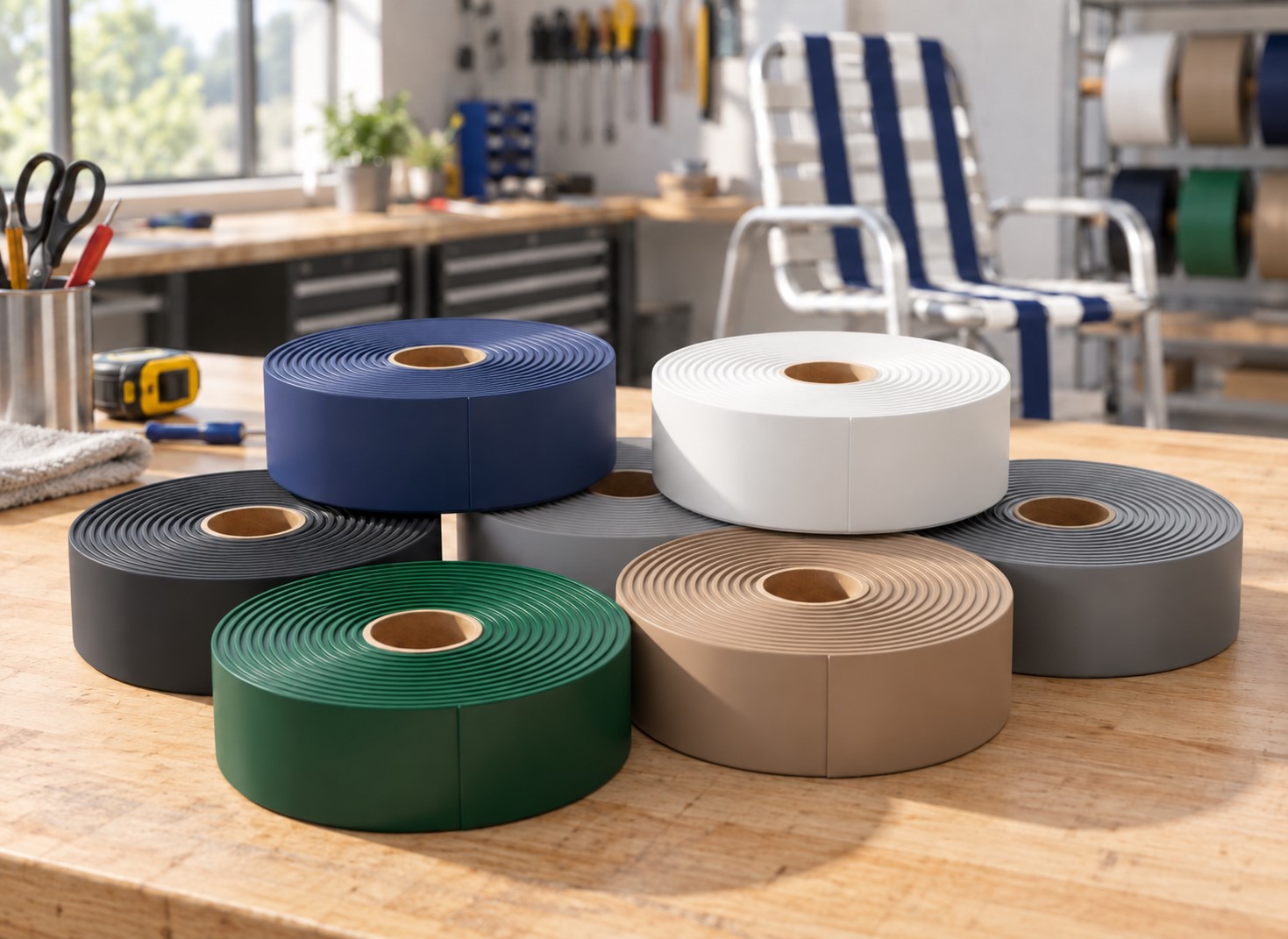 Patio furniture vinyl strap colors